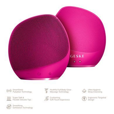 Ультразвуковая щетка для тела и интенсивный пилинг GESKE Sonic Body Brush&Intensive Exfoliator 7в1 magenta HB0355 фото