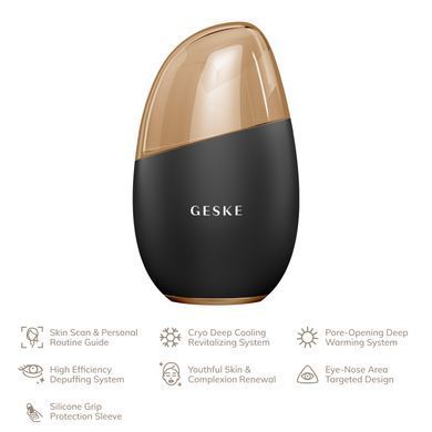 Масажер для обличчя GESKE Cool&Warm Eye and Face Massager 7в1 gray HB0287 фото