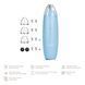 Мікродермабразійний пристрій для видалення чорних цяток GESKE MicroDermabrasion Blackhead Remover 7в1 aquamarine HB0565 фото 2
