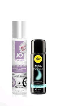 Набор лубрикантов System JO AGAPE (30 мл) + pjur Aqua Panthenol 30 мл LB46 фото