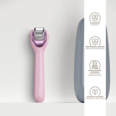 Электронный роллер для лица с микроиглами GESKE MicroNeedle Face Roller 9в1 pink HB0192 фото