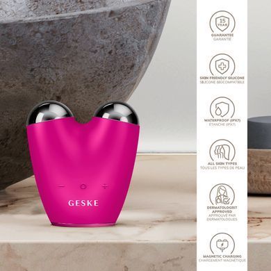 Мікрострумовий підтягувач обличчя GESKE MicroCurrent Face-Lifter 6в1 magenta HB0131 фото