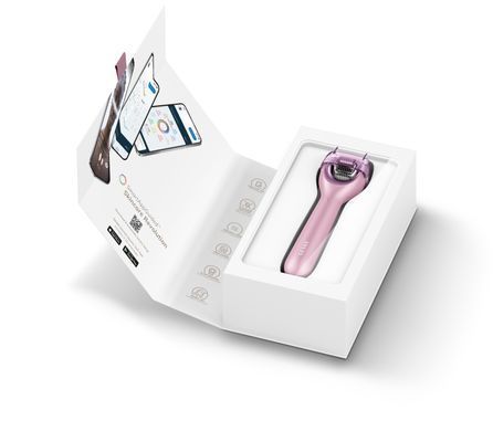 Электронный роллер для лица с микроиглами GESKE MicroNeedle Face Roller 9в1 pink HB0192 фото