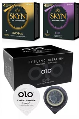 Набір OLO Feeling Ultrathin 10 шт та Skyn - Elite 3 шт , Original 3 шт SOS280 фото