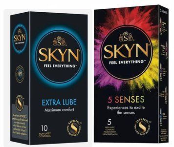 Набор : Skyn Exstra Lube 10 шт и SKYN 5 Senses SK53 фото