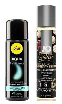 Набор лубрикантов pjur Aqua Panthenol 30 мл + System JO White Chocolate Raspberry (30 мл) LB98 фото