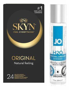 Набор : Skyn Original 24 шт и Лубрикант System JO H2O ORIGINAL (30 мл) SOS82 фото