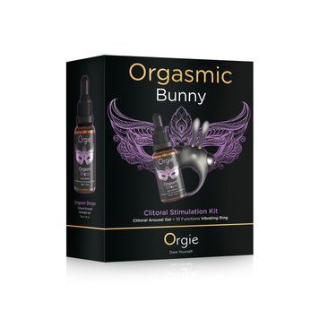 Набір ORGASMIC BUNNY ерекційне віброкільце + краплі для клітора Orgie (Бразилія-Португалія) 17847 фото