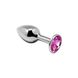 Металева анальна пробка з кристалом Alive Mini Metal Butt Plug Pink S SO6012 фото 1