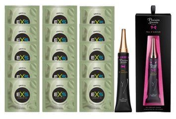 Комплект EXS Snug Fit 15 шт + Plaisirs Secrets Feu Damour, 30 мл SOS14939 фото