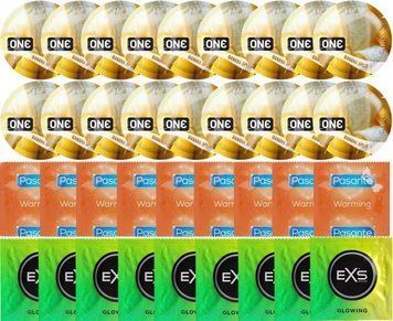 Набір 36 шт ONE Banana Split + Pasante Warming + EXS Glow in the Dark SOS7702 фото