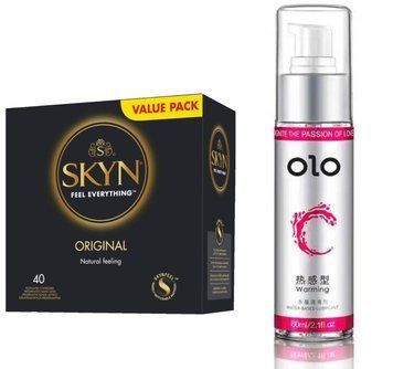 SKYN ORIGINAL (40 шт) и Лубрикант OLO согревающий (60 мл) SOS298 фото