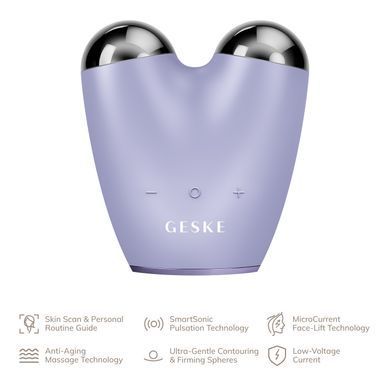 Микротоковый подтягиватель лица GESKE MicroCurrent Face-Lifter 6в1 purple HB0134 фото