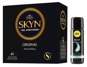 SKYN Original 40 шт + pjur Aqua Panthenol 30 мл SOS13372 фото