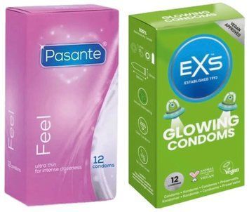 Набір з Pasante Sensitive Feel (12 шт) + EXS Glowing 12 штук SOS8153 фото