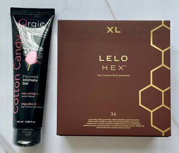 Набор LELO HEX Respect XL 36 шт. - Лубрикант ORGIE LUBE TUBE сахарная вата, 100 мл SOS2937 фото