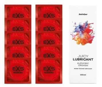 Комплект: EXS Warming 10 шт. + Лубрикант Satisfyer Euphoric Orgasm 300 мл SOS11412 фото