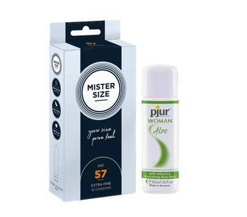 Mister Size - Pure Feel - 57 (10 шт) та Лубрикант Pjur Woman Aloe &ndash; 30 мл SOS938 фото