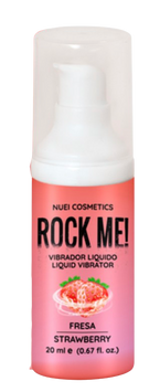 Рідкий вібратор NUEI Rock Me! Полуниця (20 мл) &mdash; з ефектом пульсації та зігрівання NU890478 фото