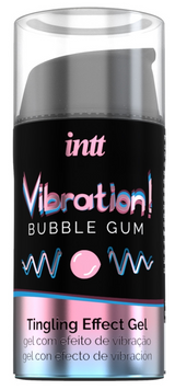Рідкий вібратор зі смаком жуйки INTT Bubble Gum Vibration (15 мл) &mdash; з ефектом пульсації та зігрівання SO3348 фото