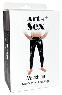 Лакированные мужские леггинсы Art of Sex Matthias, черные (S) SX3530 фото
