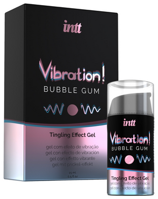 Рідкий вібратор зі смаком жуйки INTT Bubble Gum Vibration (15 мл) &mdash; з ефектом пульсації та зігрівання SO3348 фото