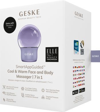 Масажер для обличчя і тіла GESKE Cool&Warm Face and Body Massager 7в1 purple HB0303 фото