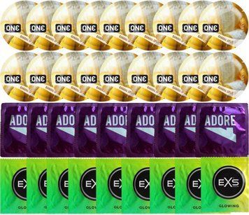 Набір 36 шт ONE ONE Banana Split + Pasante Adore + EXS Glow in the Dark SOS7543 фото