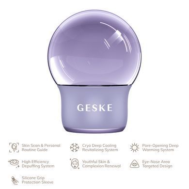 Масажер для обличчя і тіла GESKE Cool&Warm Face and Body Massager 7в1 purple HB0303 фото