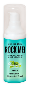 Рідкий вібратор NUEI Rock Me! М'ята (20 мл) &mdash; з ефектом пульсації та зігрівання NU890492 фото