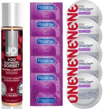 Набор 10 шт Pasante TRIM и ONE Tattoo Touch + System JO H2O &mdash; Raspberry Sorbet (30 мл) SOS4876 фото