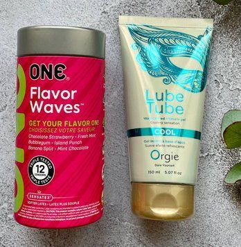 Набір ONE Flavor Waves (12 шт) + Лубрикант LUBE TUBE COOL, 150 мл ORGIE SOS2356 фото