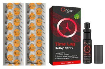 Комплект: EXS Delay 10 шт + Пролонгатор Orgie Time Lag (25 мл) SOS11020 фото