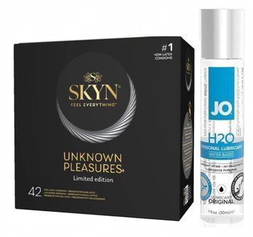 Набор :SKYN Pleasures 42 шт и Лубрикант System JO H2O ORIGINAL (30 мл) SOS86 фото