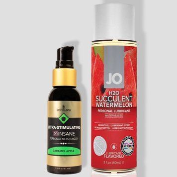 Sensuva Ultra-Stimulating On Insane Caramel Apple (57 мл) + JO Watermelon (60 мл) LB251 фото