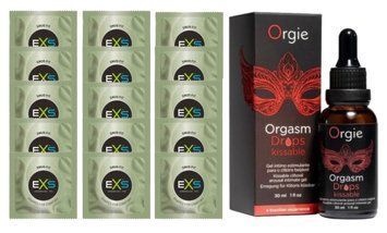 Комплект EXS Snug Fit 15 шт + ORGIE &mdash; Яблуко і Кориця, 30 мл SOS14943 фото
