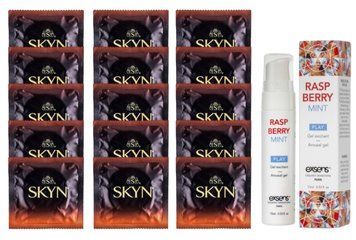 Комплект Skyn Warming 15 шт + EXSENS Kissable Raspberry Mint 15 мл SOS14532 фото