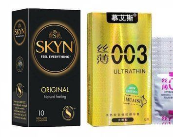 Набір : Упаковка 10 шт SKYN Original та ультратонкі Muaisi 003 Ultrathin 12 штук SOS24 фото