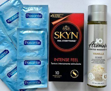 Набор 20 шт Skyn Intense feel - Pasante Cooling + System JO Aromatix Vanilla 120 мл SOS1656 фото