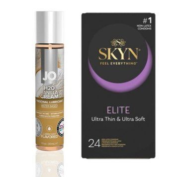 SKYN Elite, 24 шт + Лубрикант System JO H2O &mdash; Vanilla Cream(30 мл) SOS4784 фото
