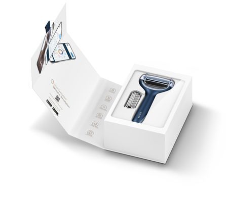 Електронний ролер для обличчя та тіла з мікроголками GESKE MicroNeedle Face&Body Roller 8в1 midnight HB0199 фото