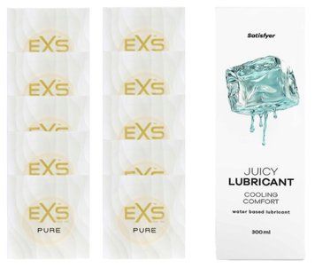 Набір: EXS Pure 10 шт. + Лубрикант Satisfyer Cooling Comfort 300 мл SOS11212 фото