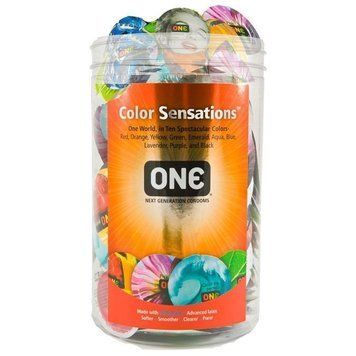 Набір презервативів ONE Color Sensations 100 шт. SX0740 фото