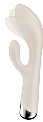 Вібратор-кролик із функцією обертання Satisfyer Spinning Rabbit 1 (бежевий) SX0563 фото