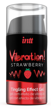 Рідкий вібратор зі смаком полуниці INTT Strawberry Vibration (15 мл) &mdash; з ефектом пульсації та зігрівання SO2921 фото