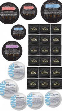 Набір Skyn та One з 28 шт : Original , Super Sensitive , Tattoo Touch SOS484 фото