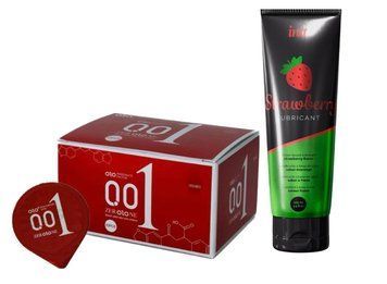 OLO Passionate Factor &mdash; 10 шт и Лубрикант Intt Strawberry (100 мл) SOS832 фото