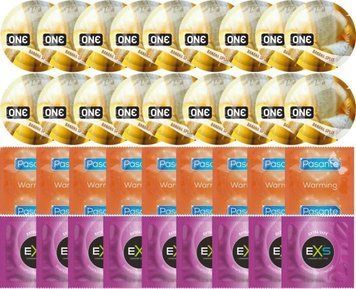 Набір 36 шт ONE Banana Split + Pasante Warming + EXS EXTRA SAFE SOS7708 фото