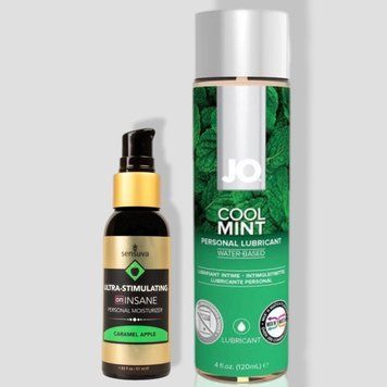Sensuva Ultra-Stimulating On Insane Caramel Apple (57 мл) + JO Cool Mint (120 мл) LB254 фото