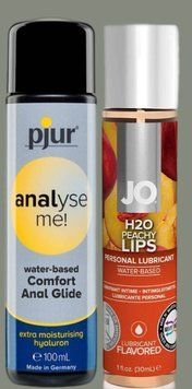 Набір лубрикантів pjur analyse me! Comfort water glide 100 мл + System JO Peachy Lips (30 мл) LB970 фото